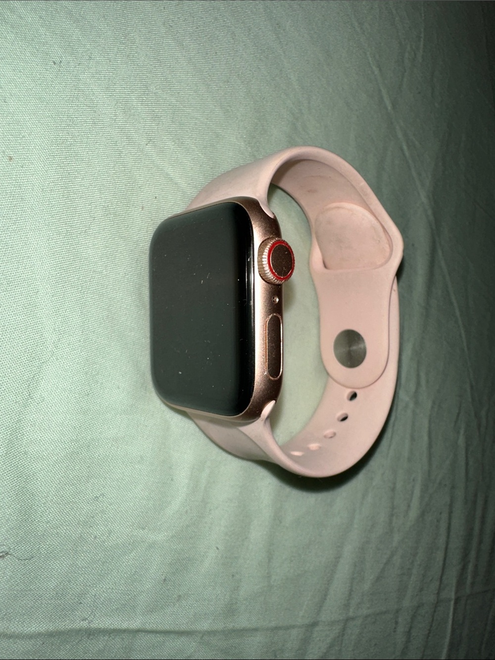 Apple Watch in Rose Gold with Light Pink Sport Band